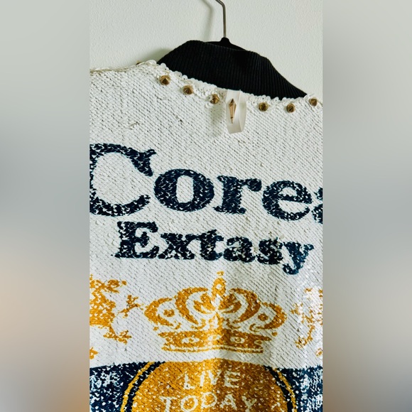 YOHANIX souvenir beads&spangle yellow jacket, s size - Picture 12 of 13